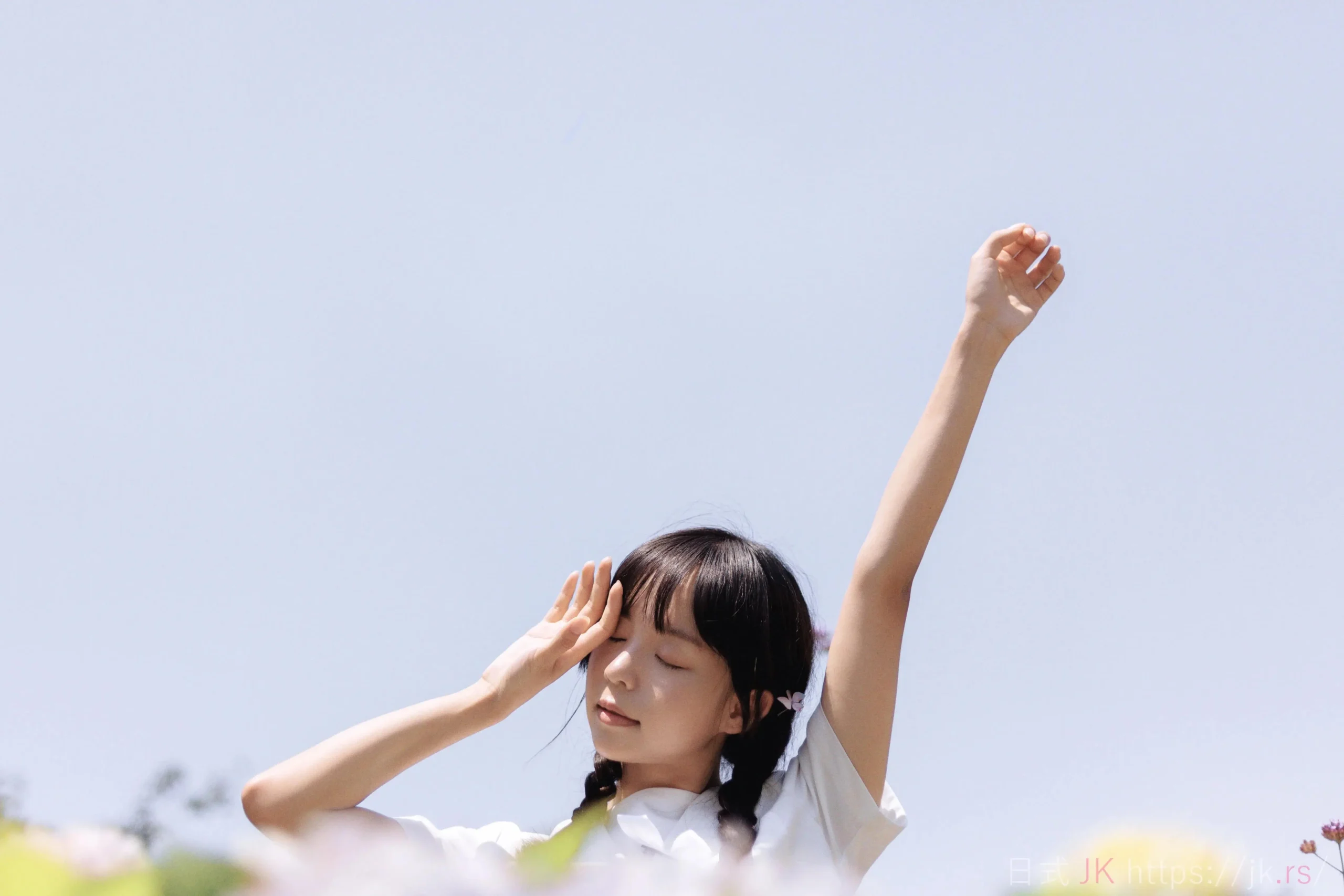 School Girl Fashion Summer Golden Light